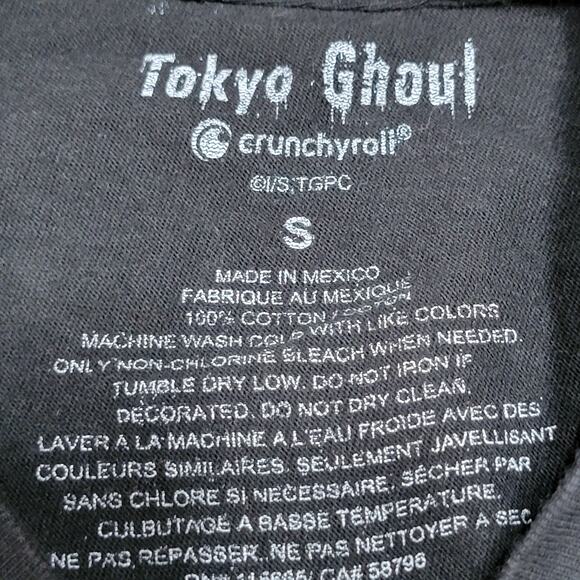 Tokyo Ghoul Black Unisex Tee Kaneki Split Face - Size Small - Picture 3 of 3